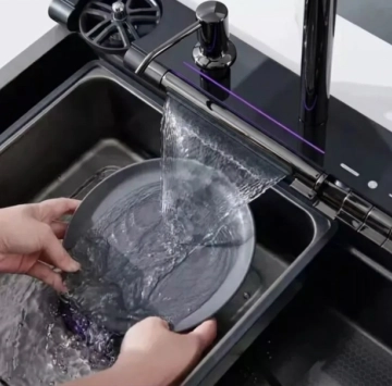 Кухненска мивка Smart 75/46см черен матт